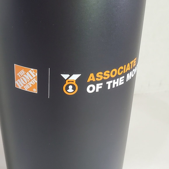 Home Depot 20 OZ Orange Logo on Black Tumbler ASSOCIATE of the MONTH - Picture 3 of 5